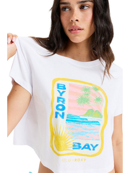 ROXY 'ATLAS OCEANREGULAR' CROP TOP ΓΥΝΑΙΚΕΙΟ ERJZT05921-WBB3 (WBB3/BRIGHT WHITE BASIC STRIPE)