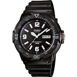 Casio Ανδρικό Ρολόι με Μαύρο Καουτσούκ Λουράκι MRW-200H-1B2