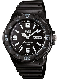 Casio Ανδρικό Ρολόι με Μαύρο Καουτσούκ Λουράκι MRW-200H-1B2
