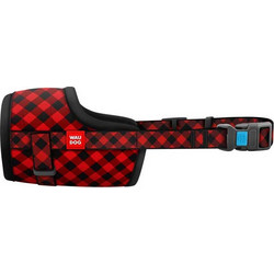 Waudog Red Plaid Plastic Fastex Υφασμάτινο Φίμωτρο size 3 / 25-34cm