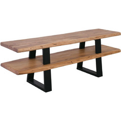 Woodwell Έπιπλο Τηλεόρασης Ξύλινο Φυσικό Χρώμα Μ140xΠ40xΥ50cm Lizard EA7091