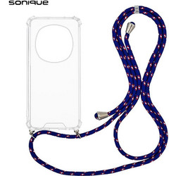 Sonique Armor Clear Θήκη Σιλικόνης με Κορδόνι (Honor Magic7 Pro 5G) Rainbow Μπλε