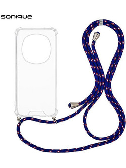 Sonique Armor Clear Θήκη Σιλικόνης με Κορδόνι (Honor Magic7 Pro 5G) Rainbow Μπλε