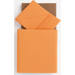 Beboulino Σετ Βρεφικά Σεντόνια Κούνιας 100x180 Coffee/Orange
