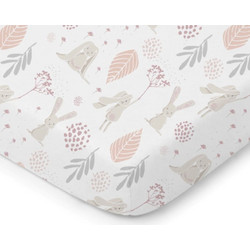 Colorstories Bunny Βρεφικό Σεντόνι Κούνιας με Λάστιχο 60x120 White