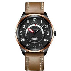 Curren Ανδρικό Ρολόι με Καφέ Δερμάτινο Λουράκι 8267 Brown ΙΙ