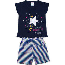 Pretty Baby Magic Παιδική Πιτζάμα Βαμβακερή Καλοκαιρινή Navy Μπλε 65530