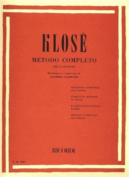 Hyacinthe Klose - Metodo Completo Per Clarinetto