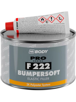 HB Body - F222 Bumpersoft Elastic Filler HS Black Putty - Στόκος - 250 g
