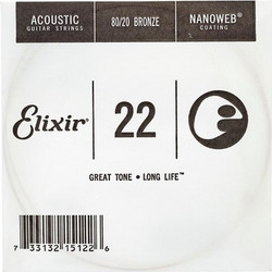 Elixir Strings 13122 Polyweb 80/20 Bronze Χορδή Ακουστικής Κιθάρας 22
