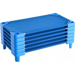 VEVOR Στοιβαζόμενο Παιδικό Κρεβάτι 42" x 23" (106,7x58,4 cm) Κρεβάτια Ύπνου για Παιδιά Μπλε (Συσκευασία των 6)