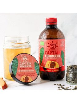 KOMBUCHA ΡΟΔΑΚΙΝΟ ΧΩΡΙΣ ΓΛΟΥΤΕΝΗ 400ML CAPTAIN KOMBUCHA BIO