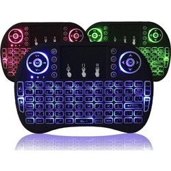 i8 Backlit Black Ασύρματο Πληκτρολόγιο με TouchPad