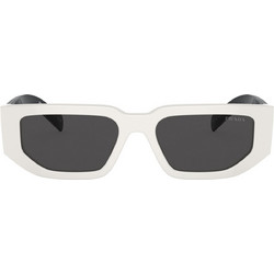 Prada 09ZS 1425S0 Ανδρικά Γυαλιά Ηλίου Τετράγωνα Κοκάλινα Λευκά με Μαύρο Polarized Φακό