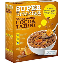 Δημητριακά με Βρώμη Ολικής Άλεσης Super Breakfast Honey Cocoa Tahini 375g