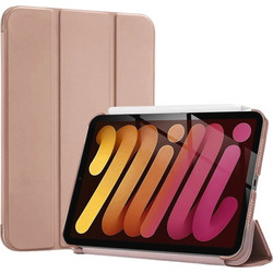 Θήκη Trifold Smart View και πίσω TPU για iPad Mini 7/6 - Ροζ Χρυσό