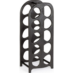 Bizzotto Yukon Μπουκαλοθήκη 10 Θέσεων Ξύλινη Mango Μαύρη 27x20x67