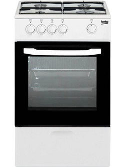 Beko FSE63110DW Κουζίνα Ηλεκτρική 66lt με Εστίες Αερίου & Ρεύματος 60cm