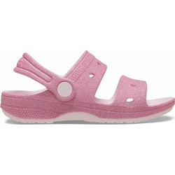 Crocs Classic Glitter Παιδικά Παπούτσια Θαλάσσης για Κορίτσι Σάπιο Μήλο 207983-6ZW