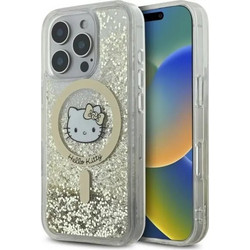 Hello Kitty Liquid Glitter Fever MagSafe Case for iPhone 16 Pro Max - Gold - (Hel000148-0)
