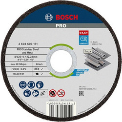 BOSCH ΔΙΣΚΟΙ ΚΟΠΗΣ INOX Φ125x1mm (2608603171)