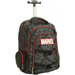 Gim Marvel Heroes Σχολική Τσάντα Τρόλεϊ Δημοτικού Μαύρη 337-29074