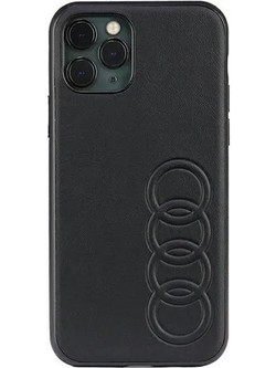 Audi Synthetic Leather iPhone 11 Pro 5.8 black/black hardcase AU-TPUPPCIP11-TT/D1-BK - (AUDI000018-0)