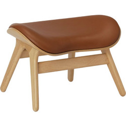 Σκαμπό ACP Ottoman Umage Leather 5573C5573-10 63x50x43cm Oak Cognac