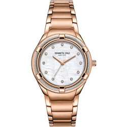 Kenneth Cole Γυναικείο Ρολόι με Ροζ Χρυσό Μεταλλικό Μπρασελέ KC50981003