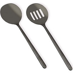Κουτάλες Σερβιρίσματος (Σετ 2Τμχ) 742TMA4108 25cm Black Hermia Ανοξείδωτο Ατσάλι