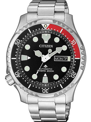Citizen Promaster Ανδρικό Ρολόι Αυτόματο με Ασημί Μεταλλικό Μπρασελέ NY0085-86E
