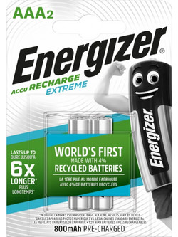 Energizer Accu Recharge Extreme AAA 800mAh 2τμχ