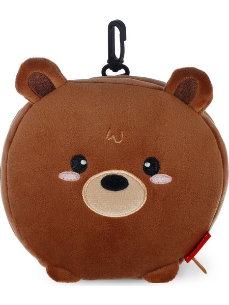Legami Milano CTP0002 Teddy Bear Travel Set Μάσκα και Μαξιλαράκι Ταξιδίου Καφέ