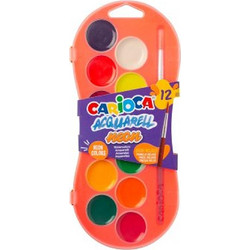 Carioca Neon Σετ Νερομπογιές με Πινέλο 12 Χρώματα 42406