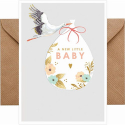 ΚΑΡΤΑ ΕΥΧΕΤΗΡΙΑ ΓΕΝΝΗΣΗΣ FUN CREATIONS CHIC MIC - A NEW LITTLE BABY LT244