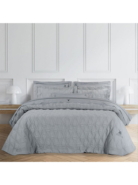 Κουβερλί Υπέρδιπλο (Σετ 220x240) Greenwich Polo Club Solid 2160 Grey