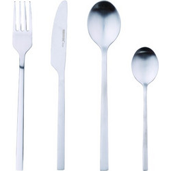 Bergner Pau Matt Μαχαιροπίρουνα Ανοξείδωτα Ασημί Σετ 24 Τμχ