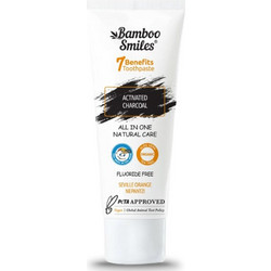 Bamboo Smiles & Seville Orange Οδοντόκρεμα για Προστασία Ούλων κατά της Πλάκας Ενεργού Άνθρακα Χωρίς Φθόριο 75 ml