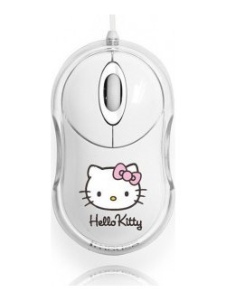 Ενσύρματο Mini Ποντίκι Bluestork Hello Kitty White