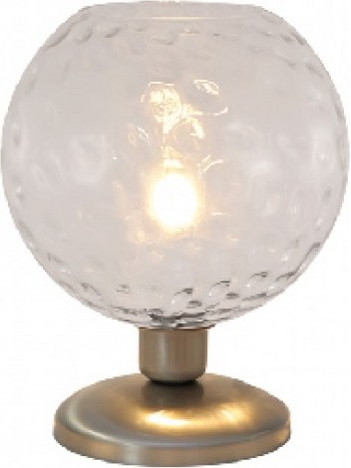 InLight 3043 Πορτατίφ Ε27 Διαφανές Ασημί Φ18xΥ30cm