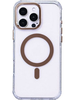 Premium TPU MagSafe Metal Camera Lens - iPhone 16 Pro - Καφέ