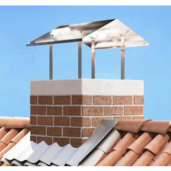 Καπνοδόχος Ασημί 60 x 60 x 38 cm Ανοξείδωτο ατσάλι 42008436