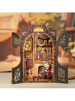 Cutebee Count Cat's Study 3D Book Nook DIY 121 Κομμάτια 17.1cm