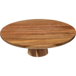 Acacia Wooden Cake Stand Ξύλινη Τουρτιέρα Με Πόδι 28cm
