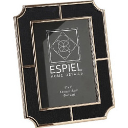 Κορνίζα Μεταλλική/Υφασμάτινη Μαύρη 13x18cm FAM739 Espiel