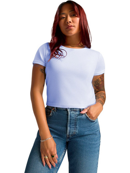 CONVERSE RIBBED SLIM T-SHIRT 10027490-A14 Λιλά