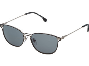 Lozza SL2303M 0F53 Γυαλιά Ηλίου Τετράγωνα Μεταλλικά Ασημί με Γκρι Polarized Φακό