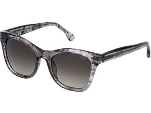 Lozza SL4130M 06BZ Γυναικεία Γυαλιά Ηλίου Τετράγωνα Κοκάλινα Μαύρα με Μαύρο Polarized Φακό
