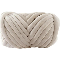 Marshmallow Βελούδο Νήμα για Πλέξιμο σε Εκρού Χρώμα με 2.5cm Πάχος, Βάρος 500gr. και 23 μέτρα το 1 τεμάχιο