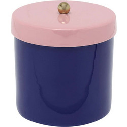 Δοχείο Αποθήκευσης Double Funky PT4313BL 10x11x12cm Cobalt Blue-Soft Pink Present Time Μέταλλο